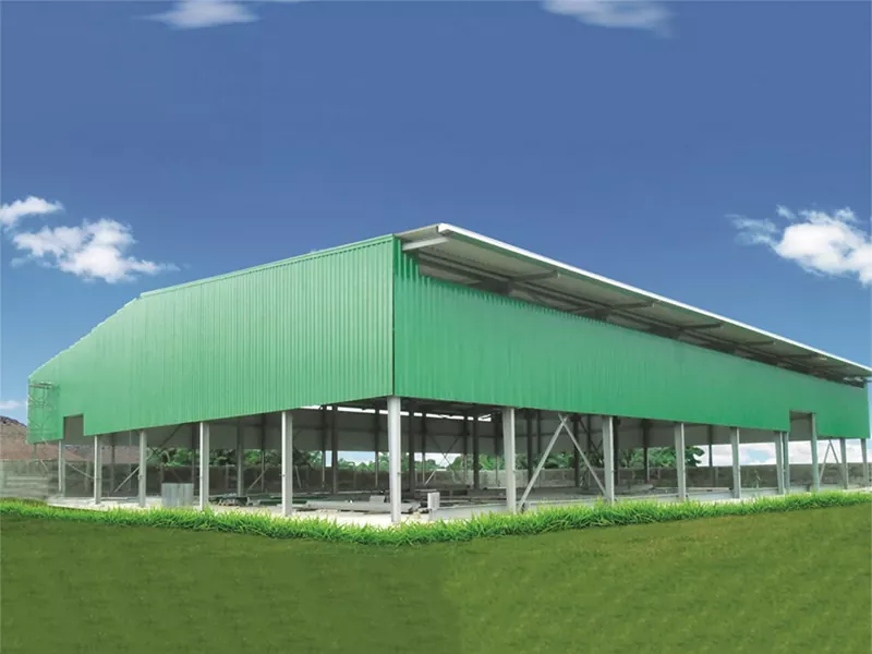 Bangunan gudang logam prefab ramah lingkungan