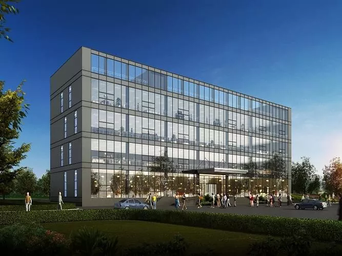 Bangunan kantor baja prefabrikasi modern